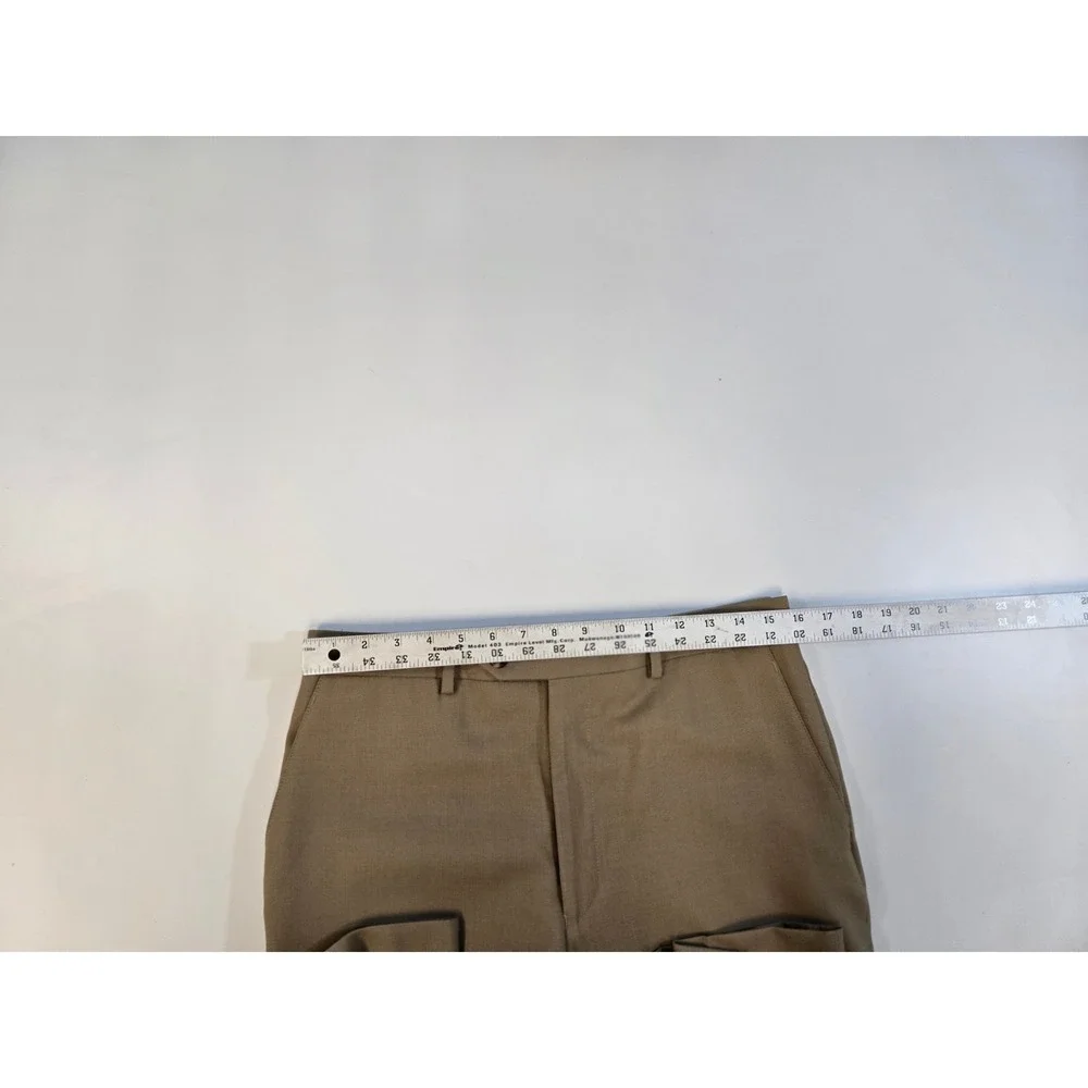 Jos. A. Bank Travelers Mens‎ Tan Wool Tailored Fit Dress Pants 35 Small Holes